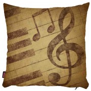 Müzik Desenli Yastık Kılıfı